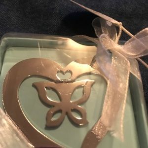 Lot of 4 butterfly heart  book markers. wrapped!